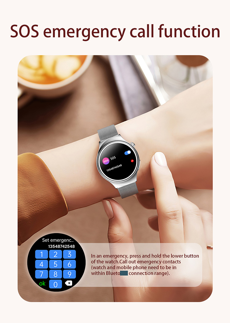 SOS Emergency call function smartwatch